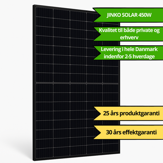 450W Jinko Solar 450N-54HL4R all black solcellepanel